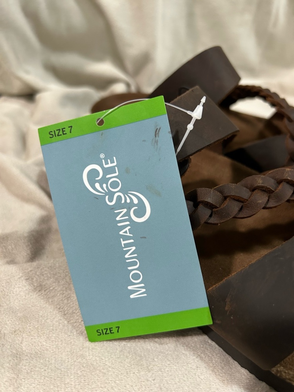 Brown Braided Leather Slide Sandals - Picture 4 of 4